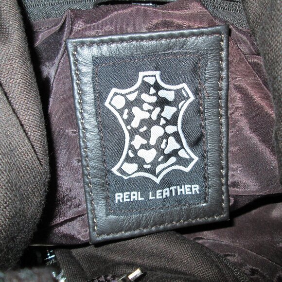 Distressed Style 100% Leather Bomber Jacket – New - Picture 9 of 14